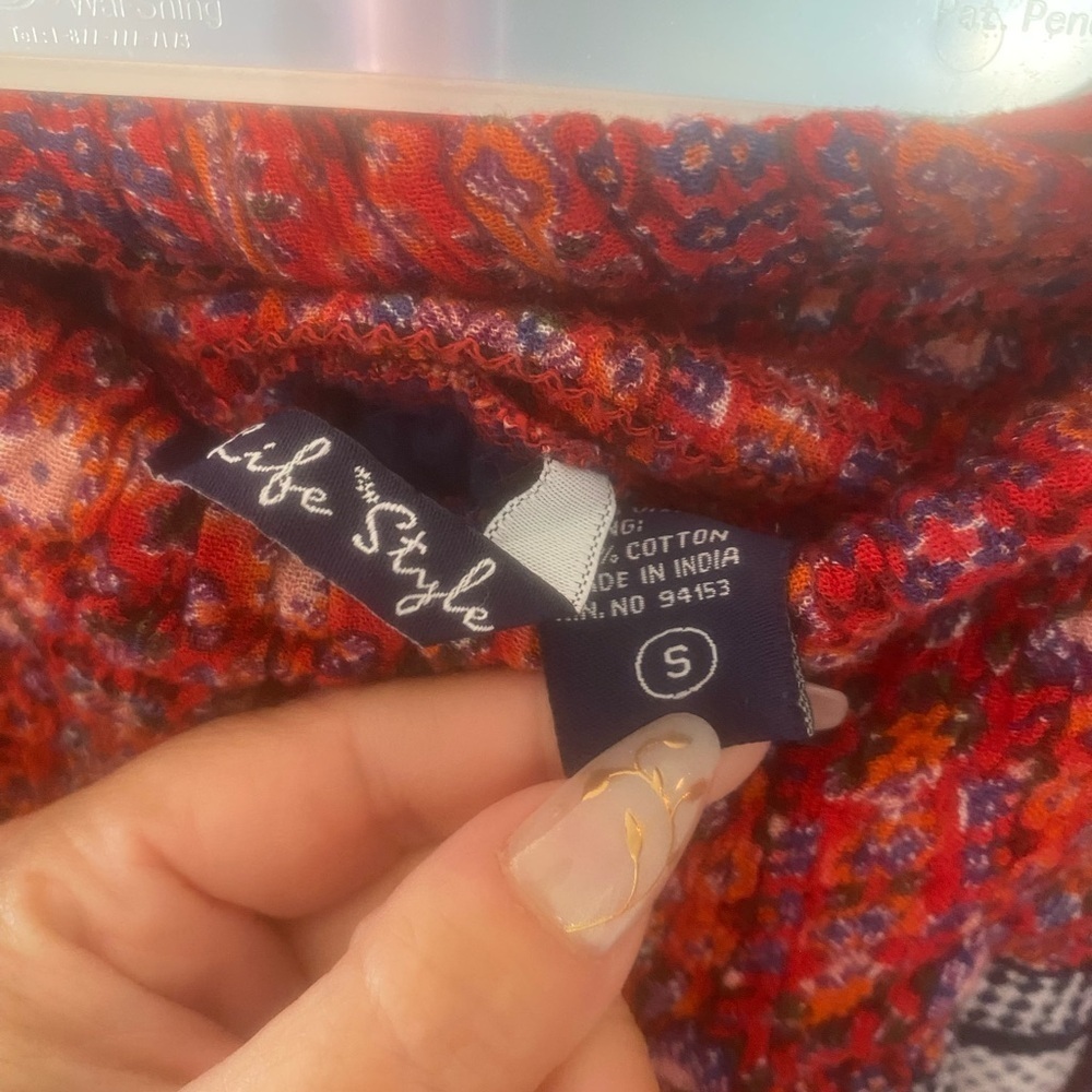 Bohemian Red and Blue Women's Skirt #0091 - Picture 4 of 5